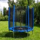 Батут DFC Trampoline Fitness с сеткой 8ft, синий